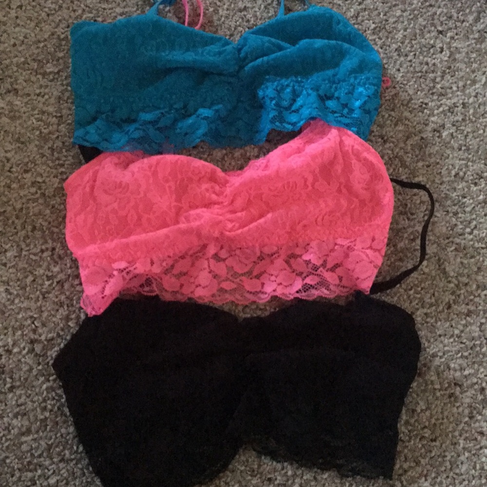 NWOT 3 pack Fruit of the loom lace bralettes 32 - Picture 1 of 4
